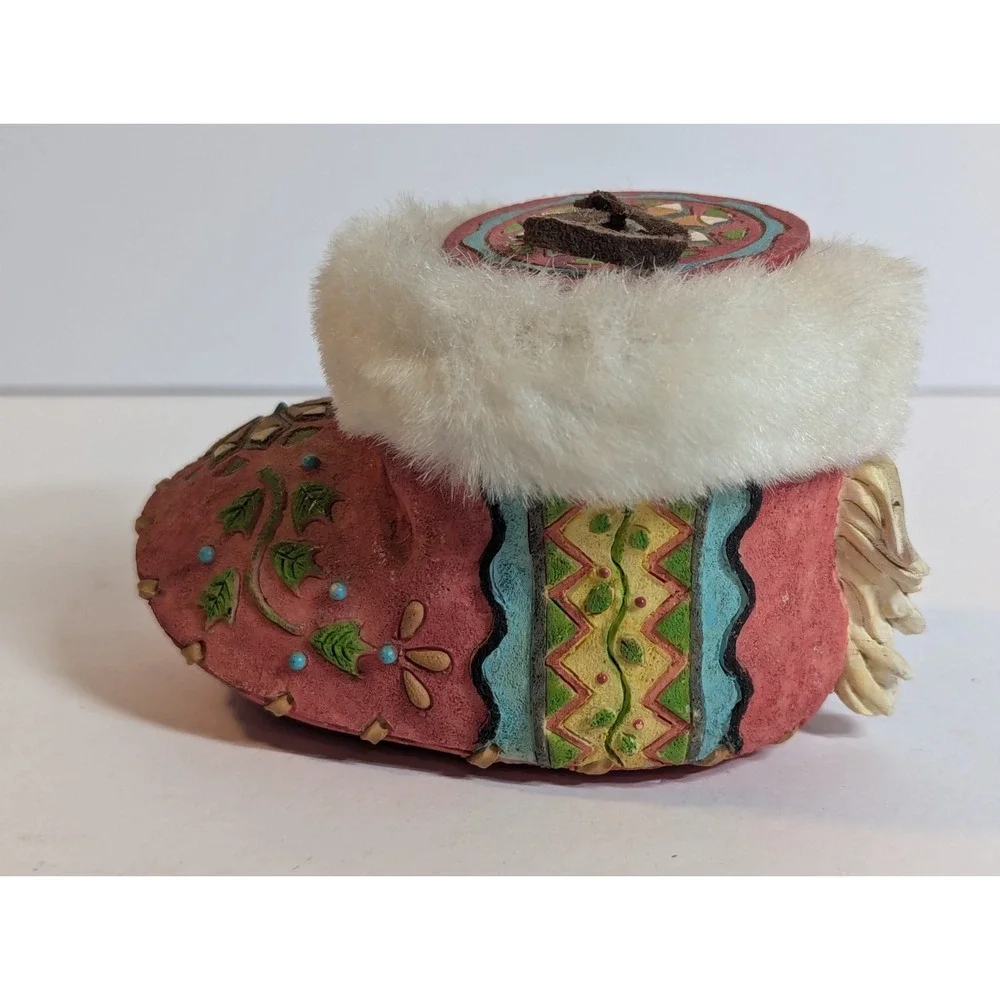 Vintage Friends of the Feather Enesco Moccasin Trinket Box‎ 1999